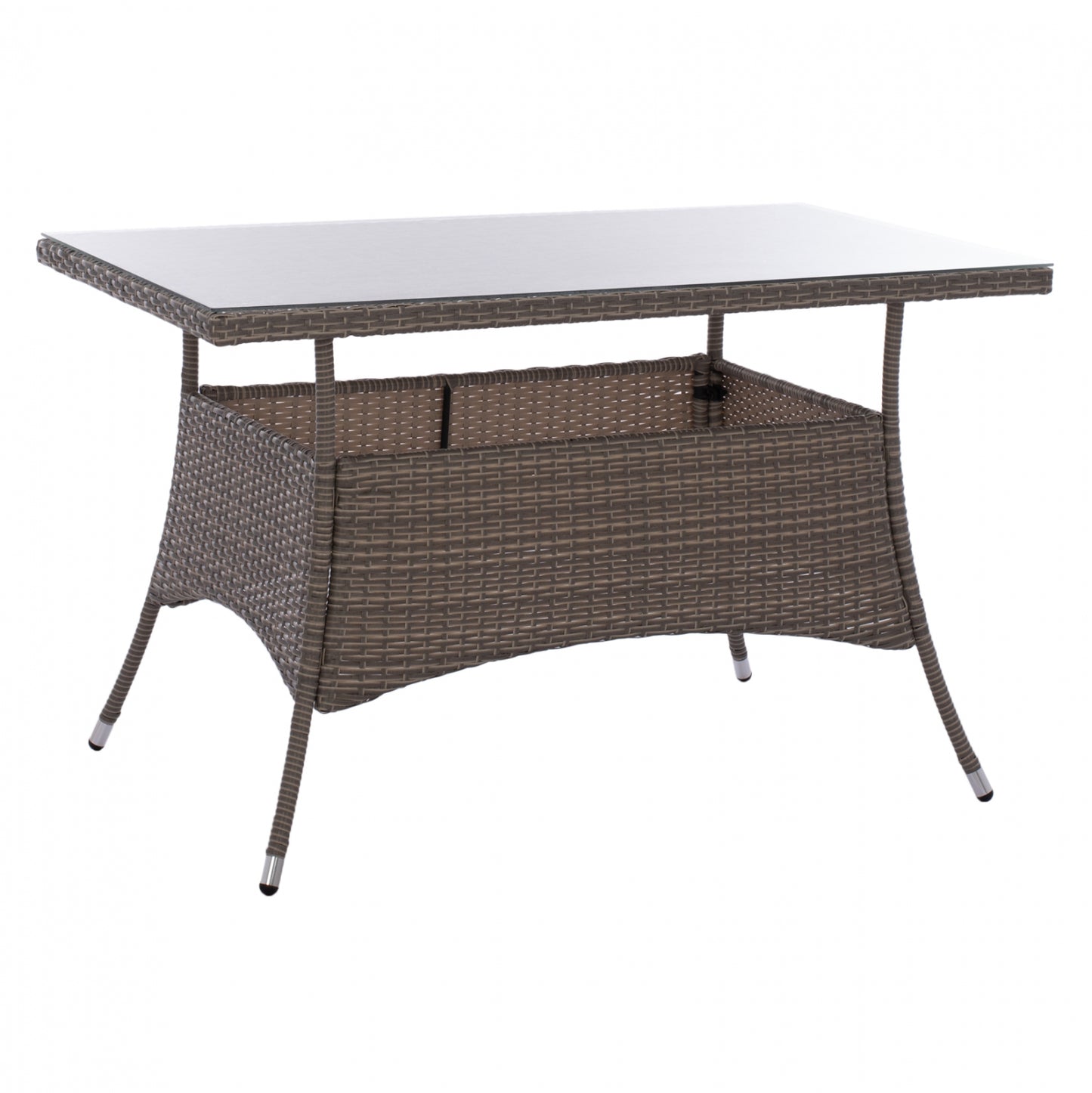 ΤΡΑΠΕΖΙ ΜΕΤΑΛΛΙΚΟ Military Rattan ΓΚΡΙ Hm5141.31 120x70x75Υ εκ.