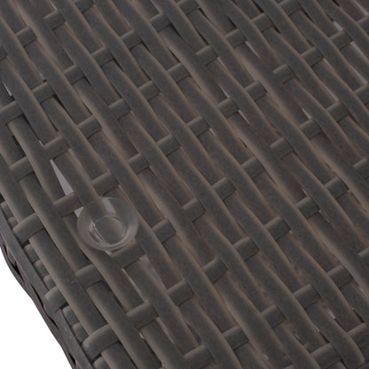 ΤΡΑΠΕΖΙ ΜΕΤΑΛΛΙΚΟ Minsk Rattan ΓΚΡΙ Hm5507.01 150x90x75Υ εκ.