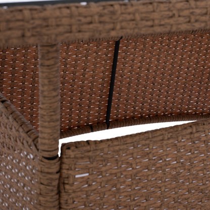 ΤΡΑΠΕΖΙ ΜΕΤΑΛΛΙΚΟ Military Rattan ΜΠΕΖ ΚΑΦΕ Hm5141.32 120x70x75Υ εκ.