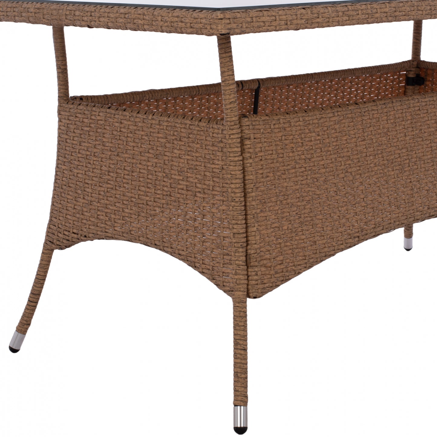 ΤΡΑΠΕΖΙ ΜΕΤΑΛΛΙΚΟ Minsk Rattan ΜΠΕΖ ΚΑΦΕ Hm5507.02 150x90x75 εκ.