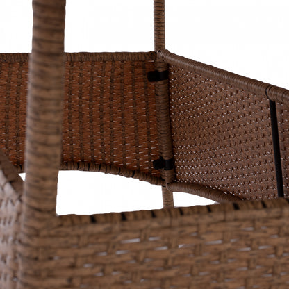 ΤΡΑΠΕΖΙ ΜΕΤΑΛΛΙΚΟ Minsk Rattan ΜΠΕΖ ΚΑΦΕ Hm5507.02 150x90x75 εκ.