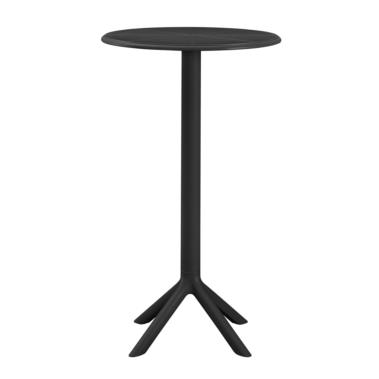 Bar Table Round Terrin Hm6126.12 Polypropylene Black Φ61x107hcm.