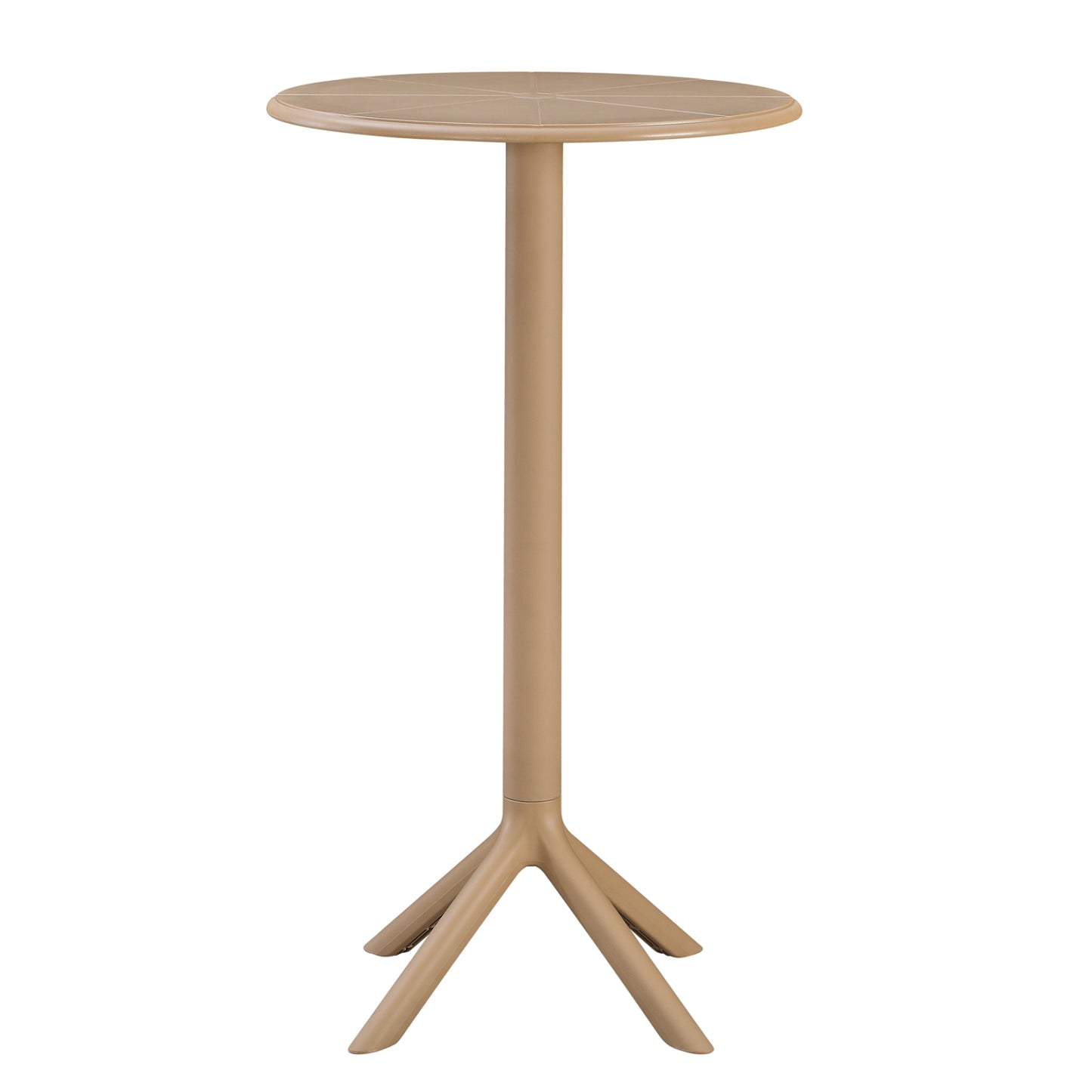 Bar Table Round Terrin Hm6126.14 Polypropylene Cappuccino Φ61x107hcm.