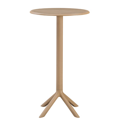 Bar Table Round Terrin Hm6126.14 Polypropylene Cappuccino Φ61x107hcm.