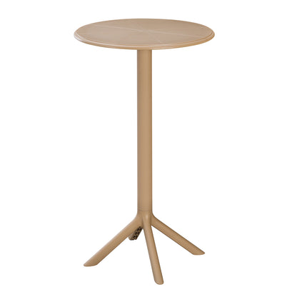 Bar Table Round Terrin Hm6126.14 Polypropylene Cappuccino Φ61x107hcm.
