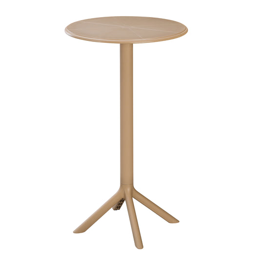 Bar Table Round Terrin Hm6126.14 Polypropylene Cappuccino Φ61x107hcm.