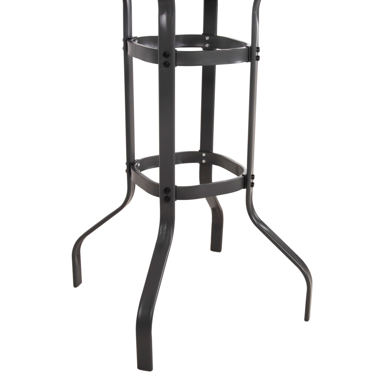 Bar Table Square Figgy Hm6066.01 Metallic Grey-tempered Glass 60x60x100hcm.