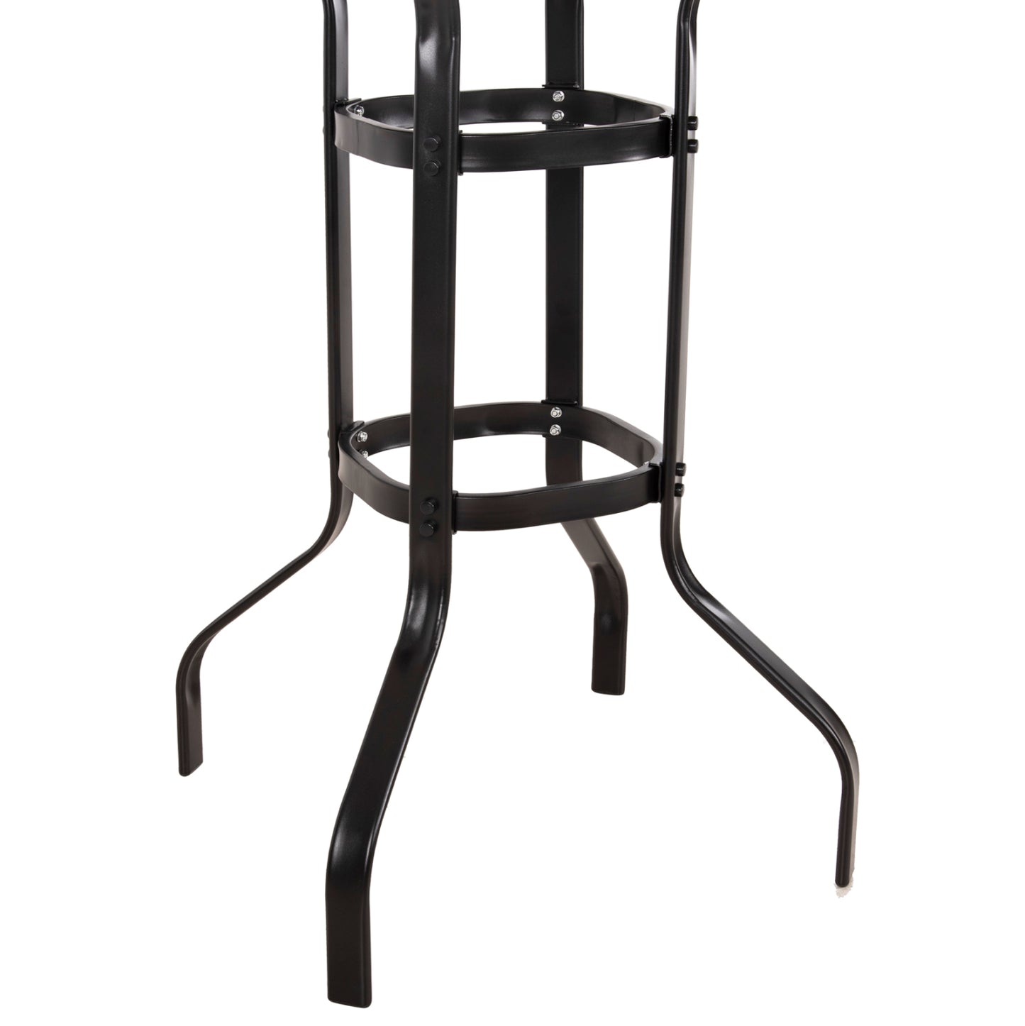Bar Table Square Figgy Hm6066.03 Metallic Black-tempered Glass 60x60x100hcm.