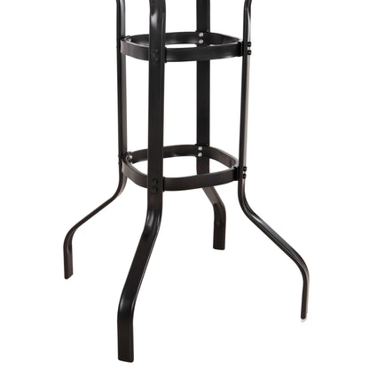 Bar Table Square Figgy Hm6066.03 Metallic Black-tempered Glass 60x60x100hcm.