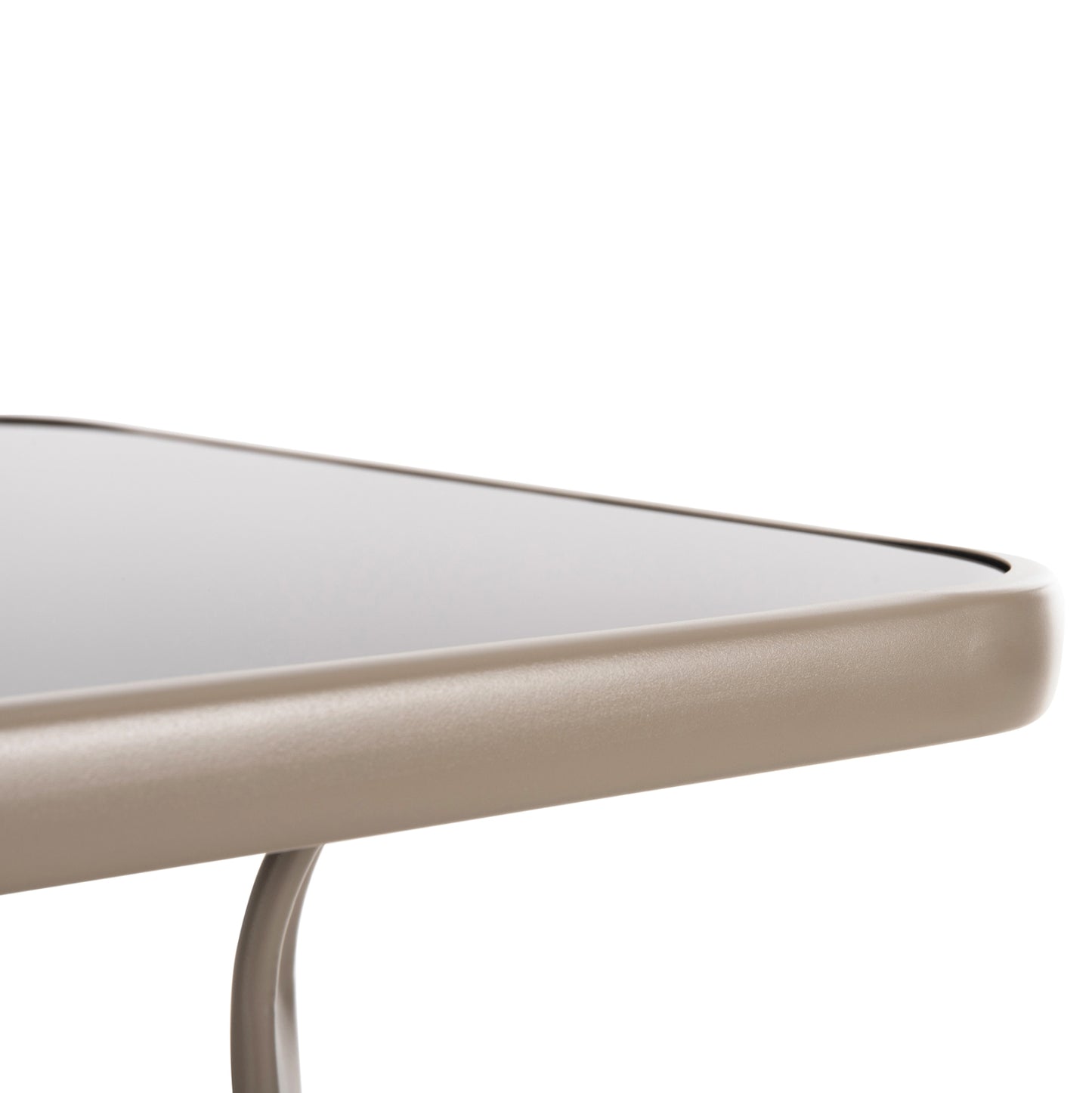 Bar Table Square Figgy Hm6066.04 Metallic Champagne-colored-tempered Glass 60x60x100hcm.