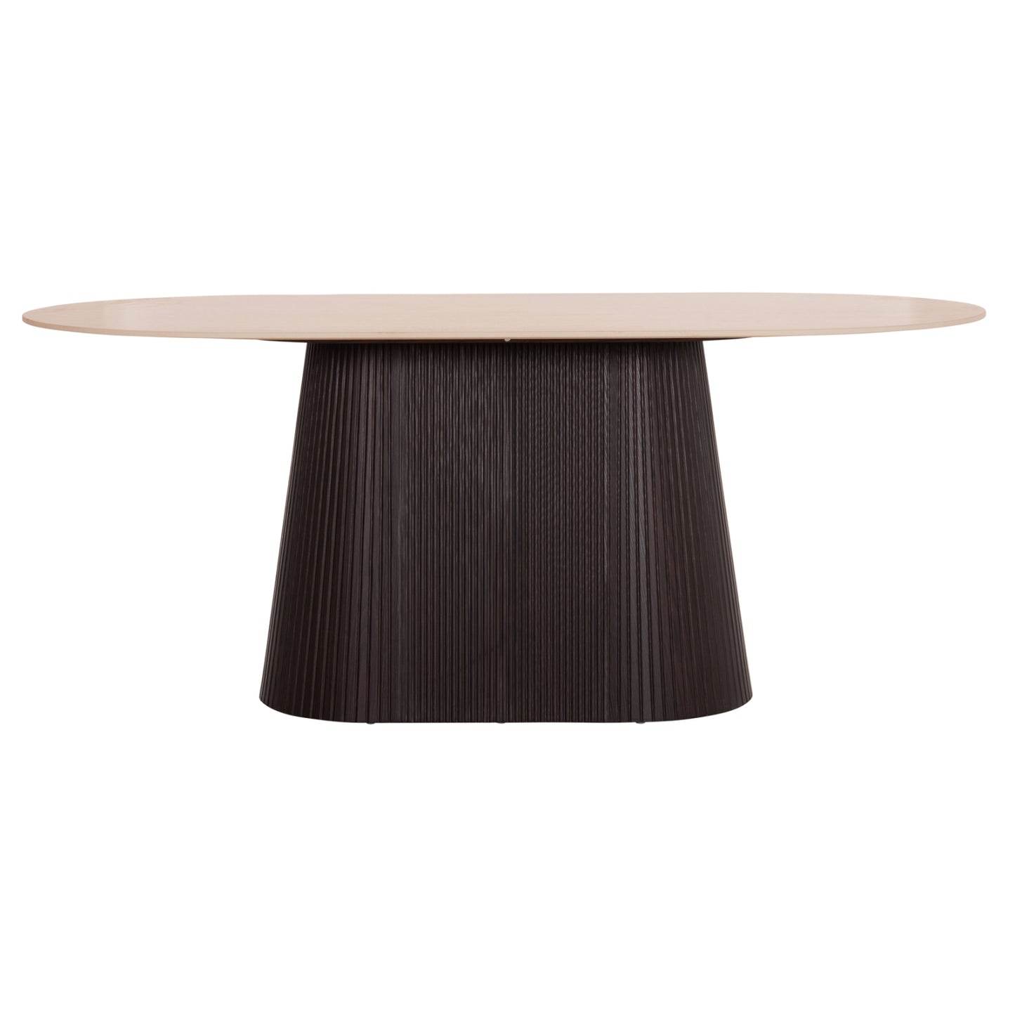 Dining Table Oval Cater Hm18320 Ceramic Top In Travertine Stone Look--mdf Base 180x90x74hcm.