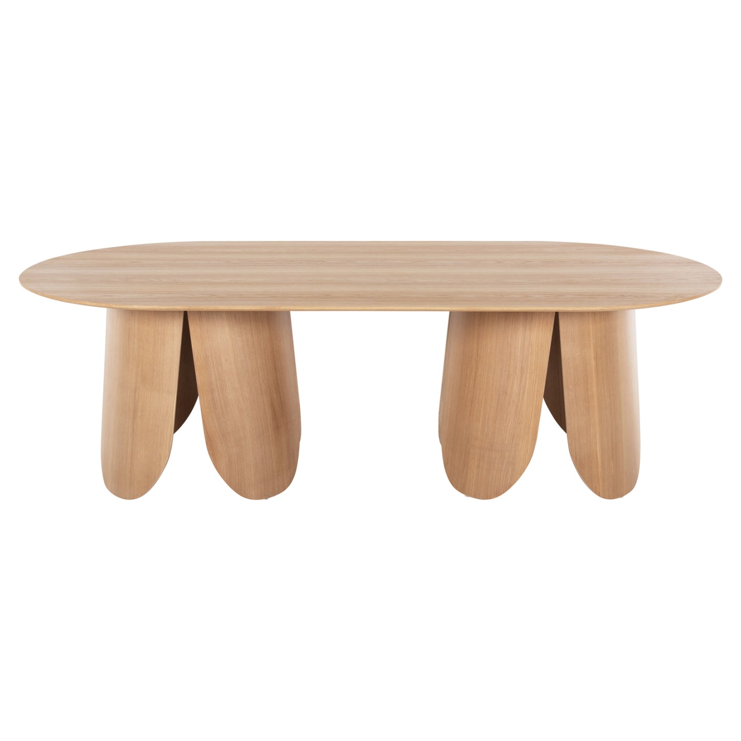 Dining Table Oval Denty Hm9611.01 Mdf With Oak Veneer-natural Oak 240x120x75hcm.