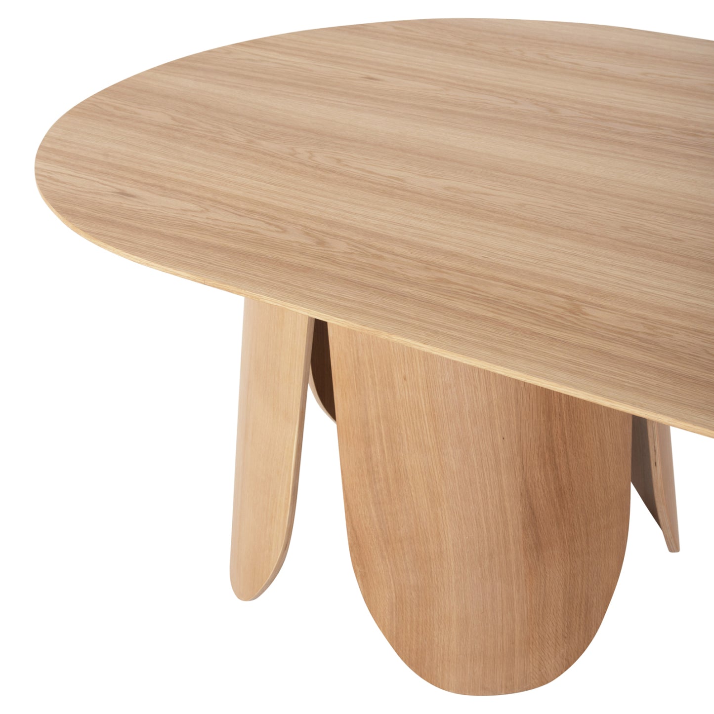 Dining Table Oval Denty Hm9611.01 Mdf With Oak Veneer-natural Oak 240x120x75hcm.