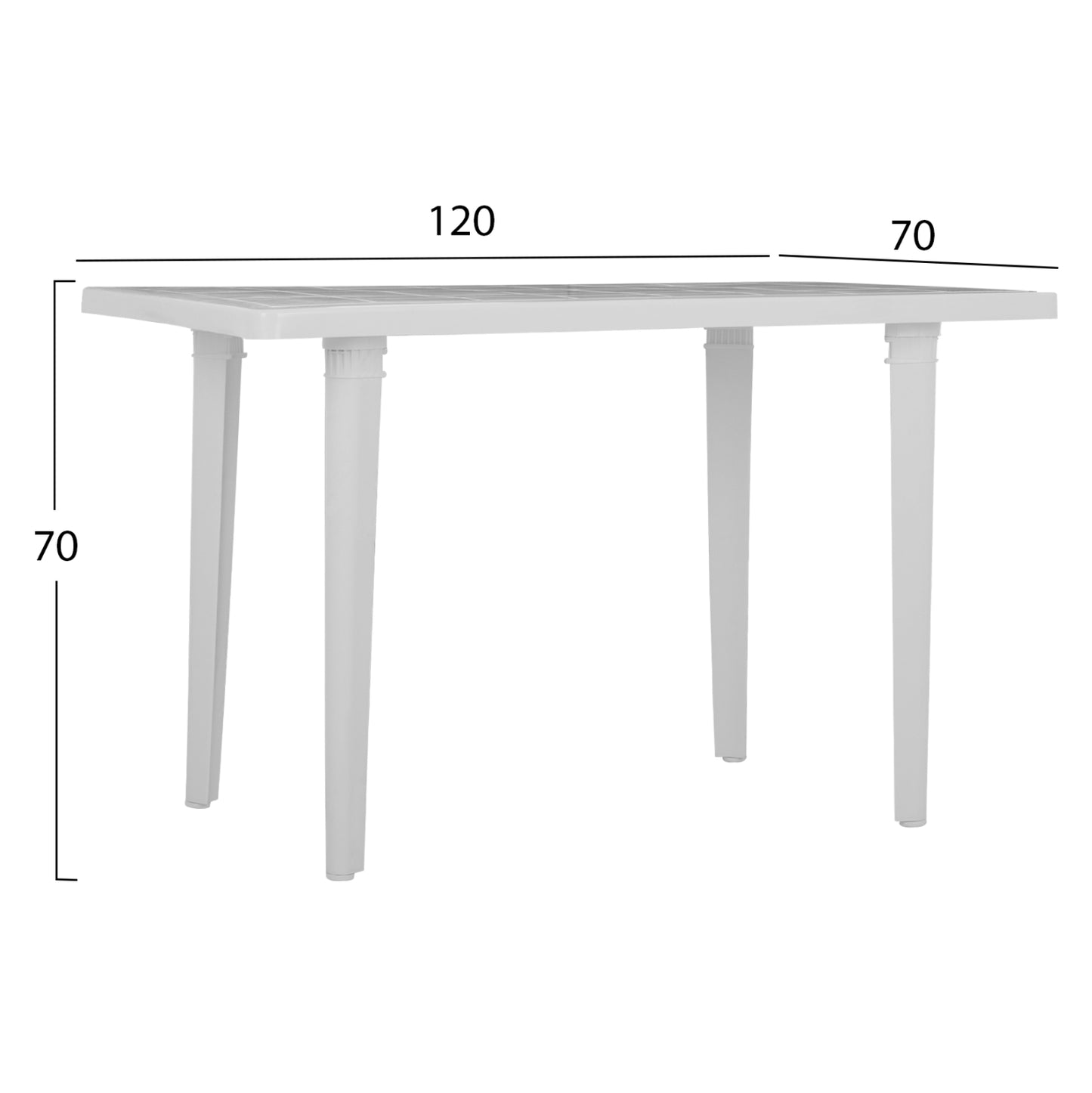 White Polypropylene Table 0601010