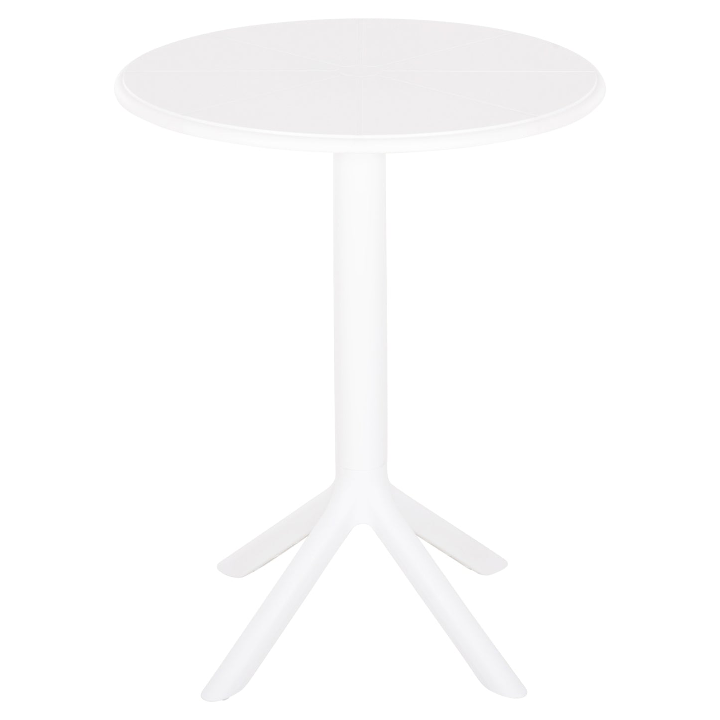 Round Polypropylene Table Terrin Hm6124.11 White Φ61x77hcm.