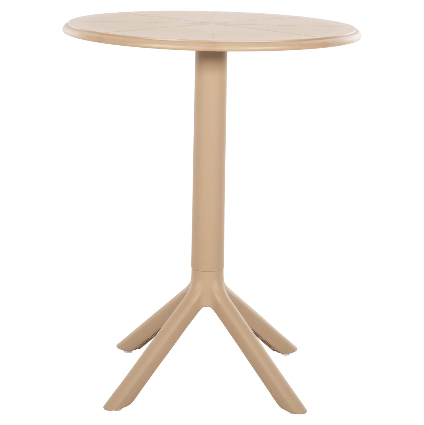 Round Polypropylene Table Terrin Hm6124.14 Cappuccino Φ61x77hcm.