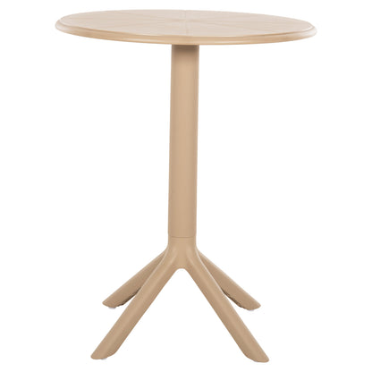 Round Polypropylene Table Terrin Hm6124.14 Cappuccino Φ61x77hcm.