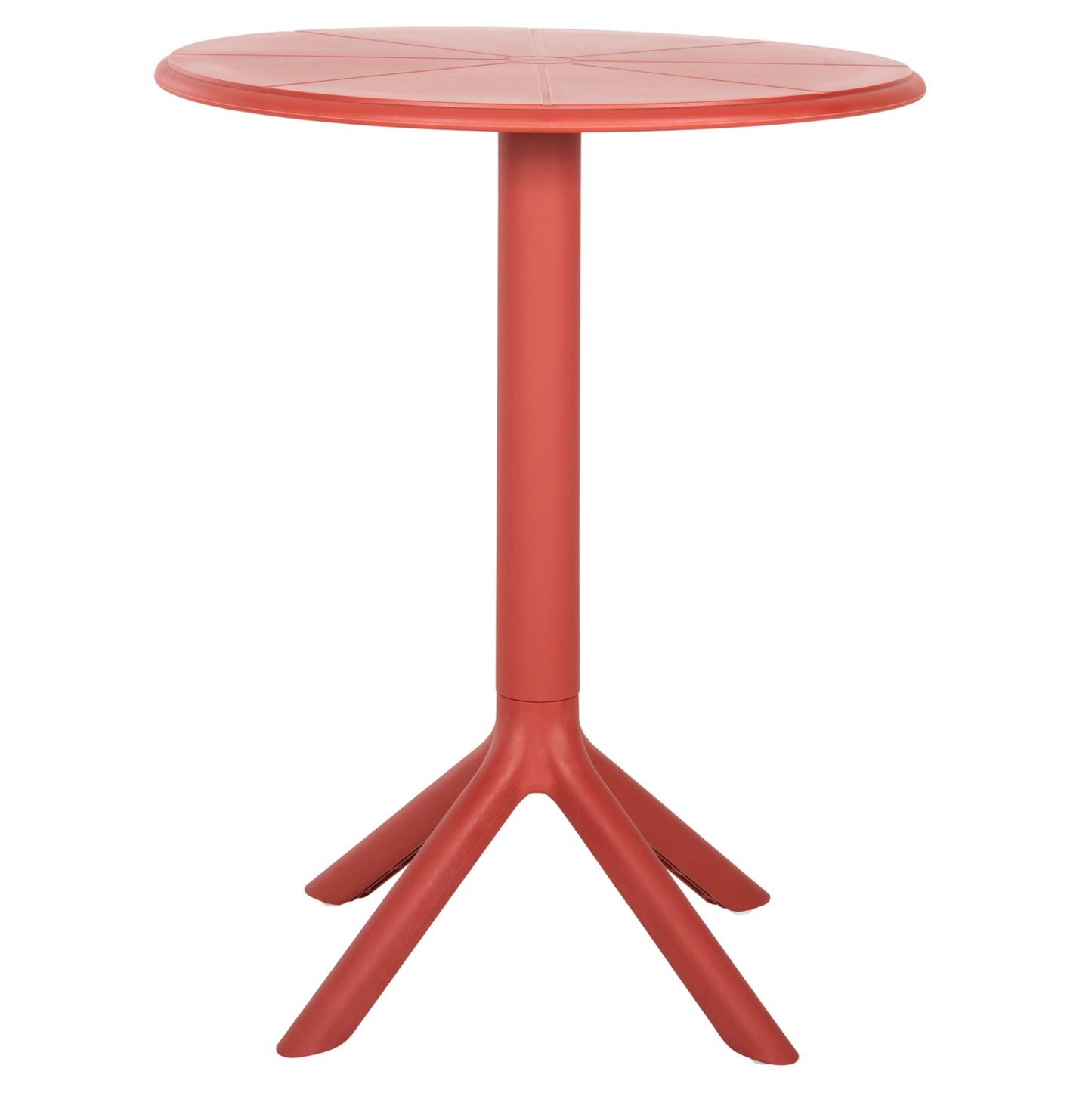 Round Polypropylene Table Terrin Hm6124.16 Red Φ61x77hcm.