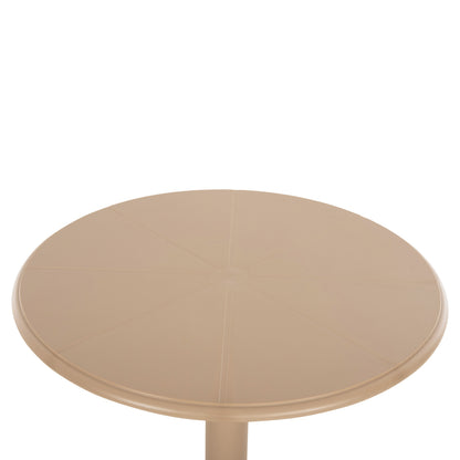 Round Polypropylene Table Terrin Hm6124.14 Cappuccino Φ61x77hcm.