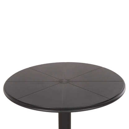 Round Polypropylene Table Terrin Hm6124.12 Black Φ60x75hcm.