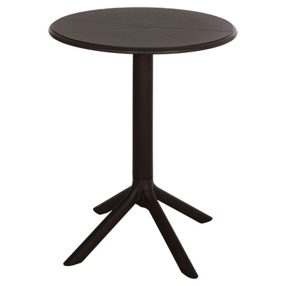 Round Polypropylene Table Terrin Hm6124.13 Brown Φ60x75hcm.
