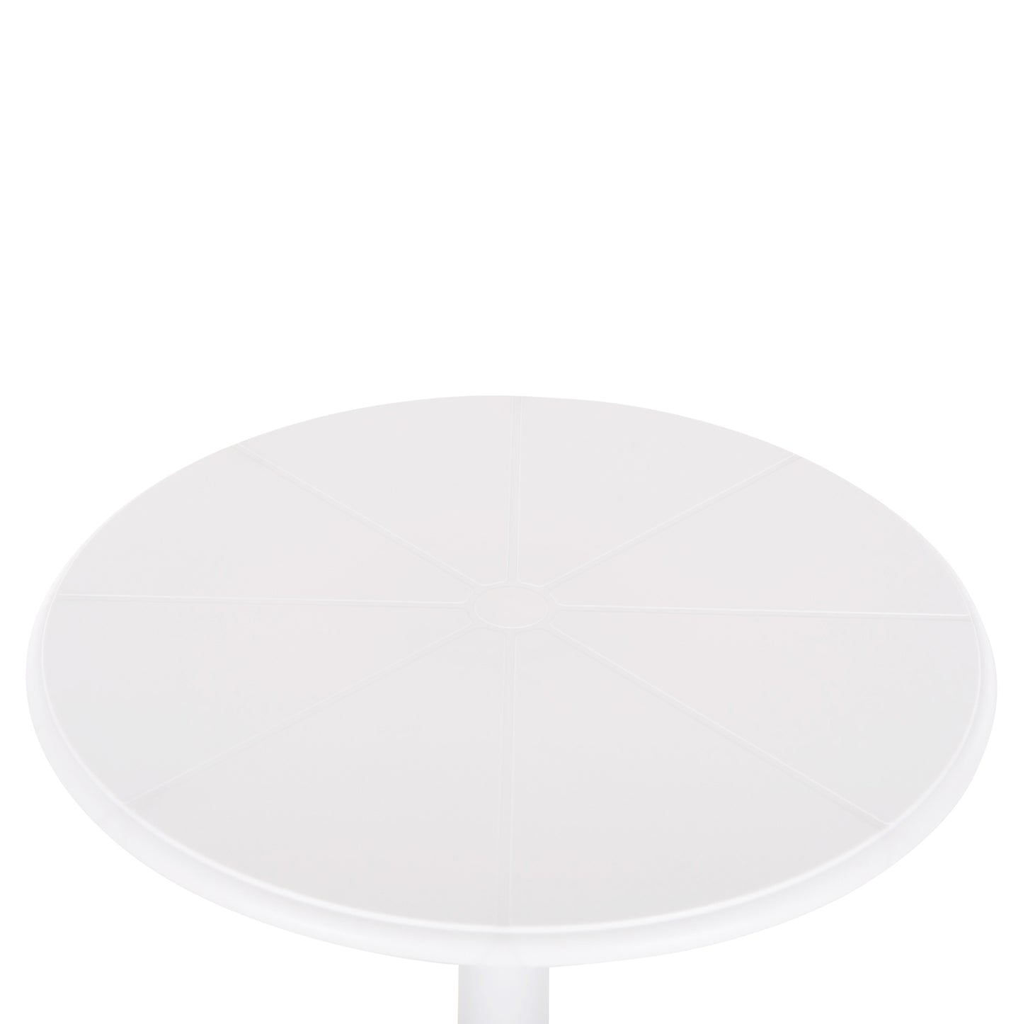 Round Polypropylene Table Terrin Hm6124.11 White Φ61x77hcm.