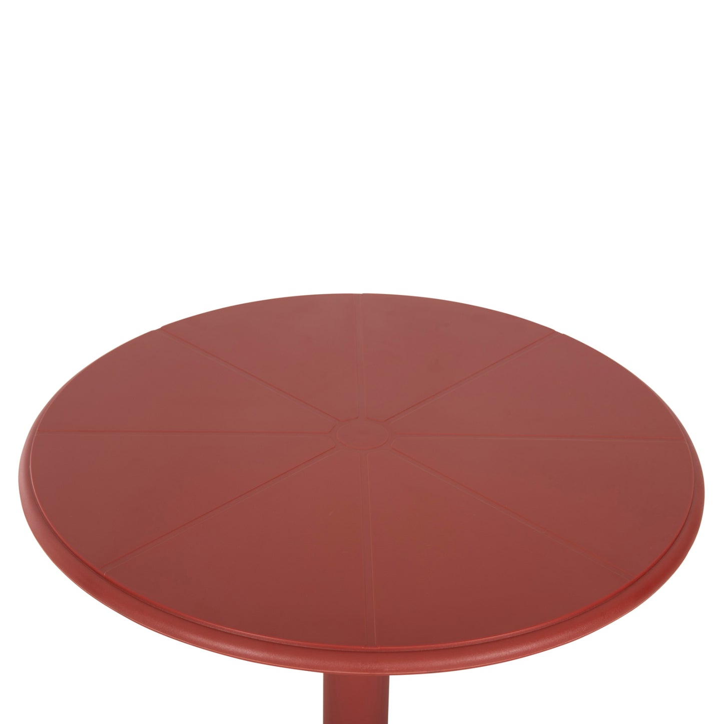 Round Polypropylene Table Terrin Hm6124.16 Red Φ61x77hcm.