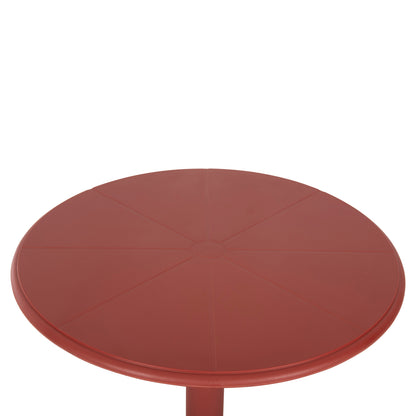 Round Polypropylene Table Terrin Hm6124.16 Red Φ61x77hcm.