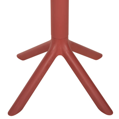 Round Polypropylene Table Terrin Hm6124.16 Red Φ61x77hcm.
