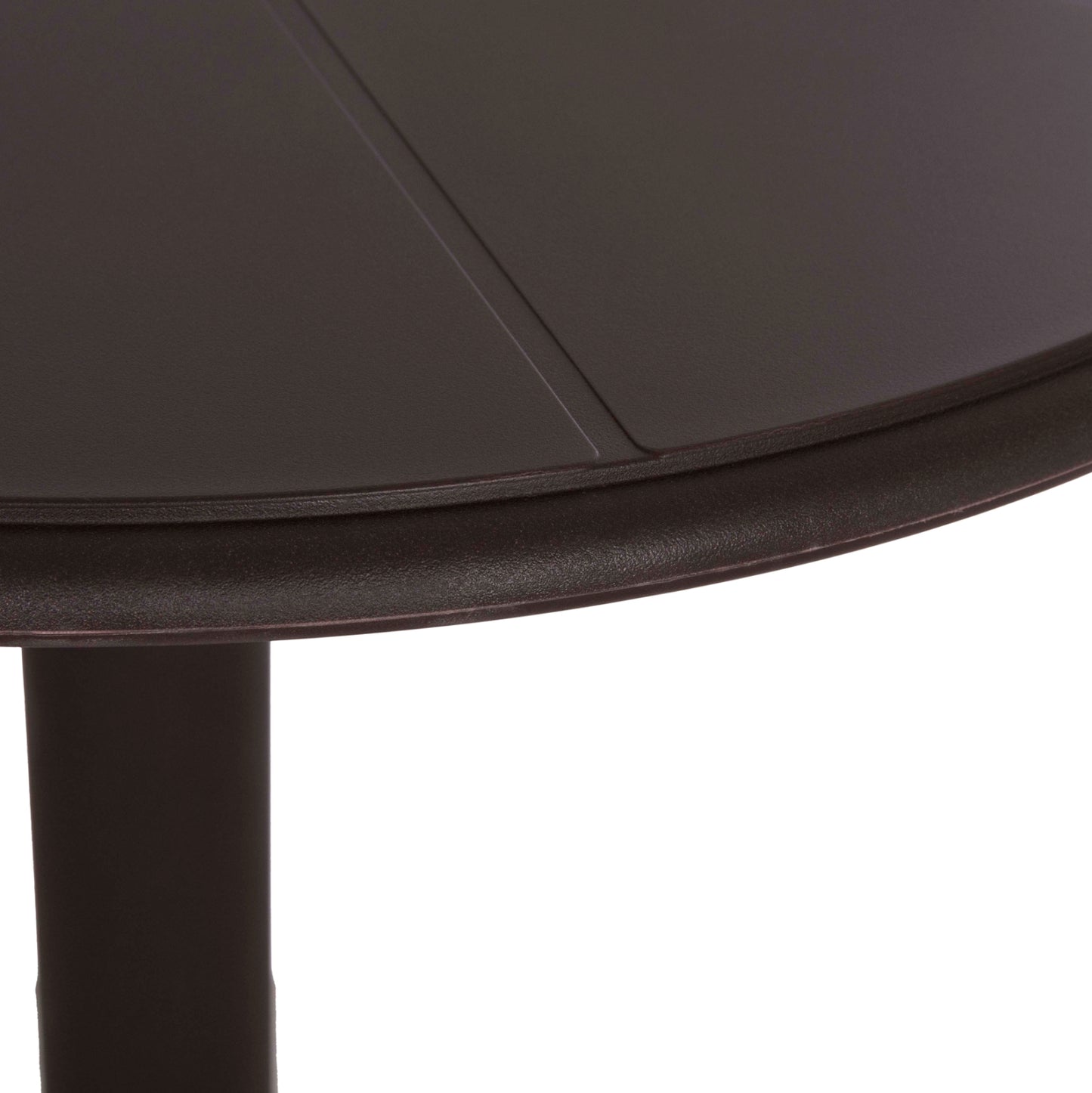 Round Polypropylene Table Terrin Hm6124.13 Brown Φ60x75hcm.