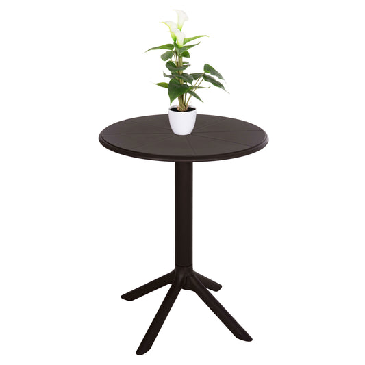 Round Polypropylene Table Terrin Hm6124.13 Brown Φ60x75hcm.