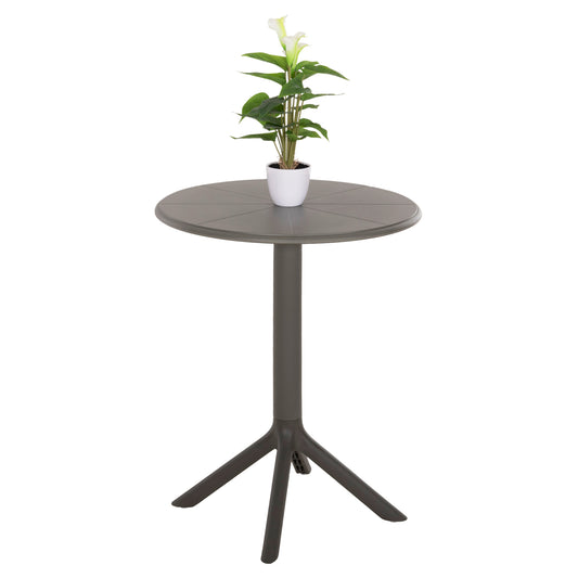 Round Polypropylene Table Terrin Hm6124.15 Olive Green Φ60x75hcm.