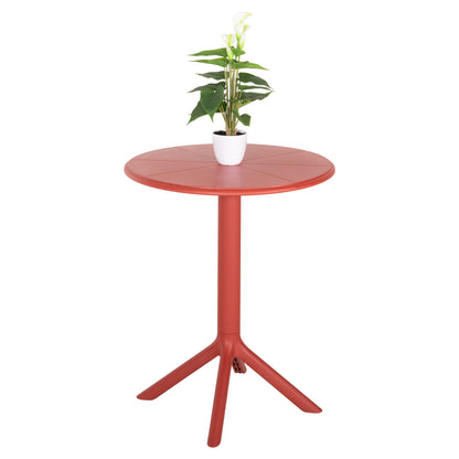 Round Polypropylene Table Terrin Hm6124.16 Red Φ61x77hcm.