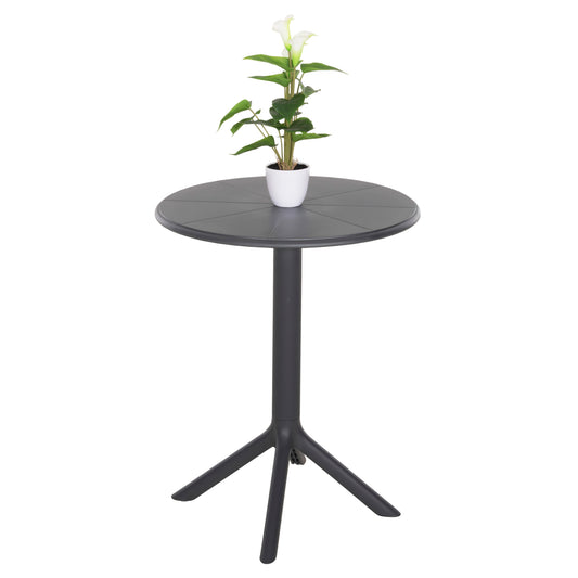 Round Polypropylene Table Terrin Hm6124.20 Grey Φ61x77hcm.