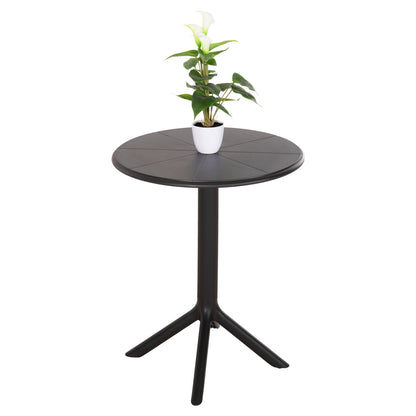 Round Polypropylene Table Terrin Hm6124.12 Black Φ60x75hcm.