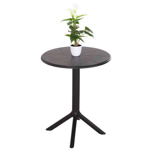 Round Polypropylene Table Terrin Hm6124.12 Black Φ60x75hcm.