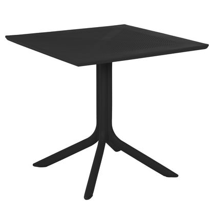 Outdoor Polypropylene Square Table Lunar Hm5930.12 Black 80x80x75hcm.