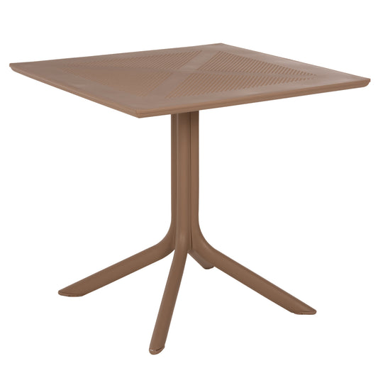 Outdoor Polypropylene Square Table Lunar Hm5930.14 Cappuccino 80x80x75hcm.