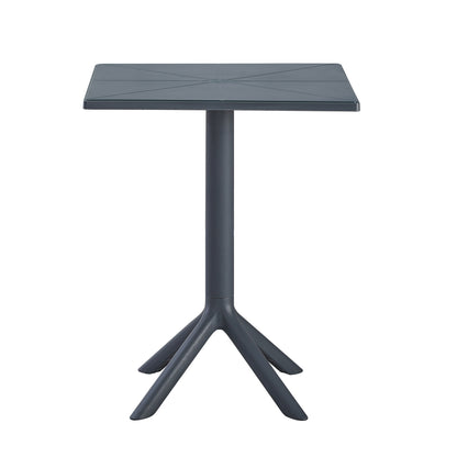 Square Polypropylene Table Terrin Hm6125.20 Dark Grey 60,5x60,5x76,5hcm.