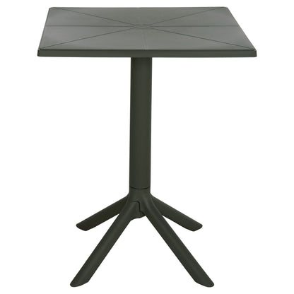 Square Polypropylene Table Terrin Hm6125.15 Dark Olive 60x60x75hcm.