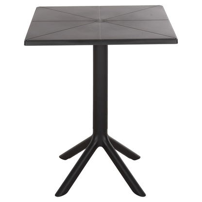 Square Polypropylene Table Terrin Hm6125.12 Black 60,5x60,5x76,5hcm.