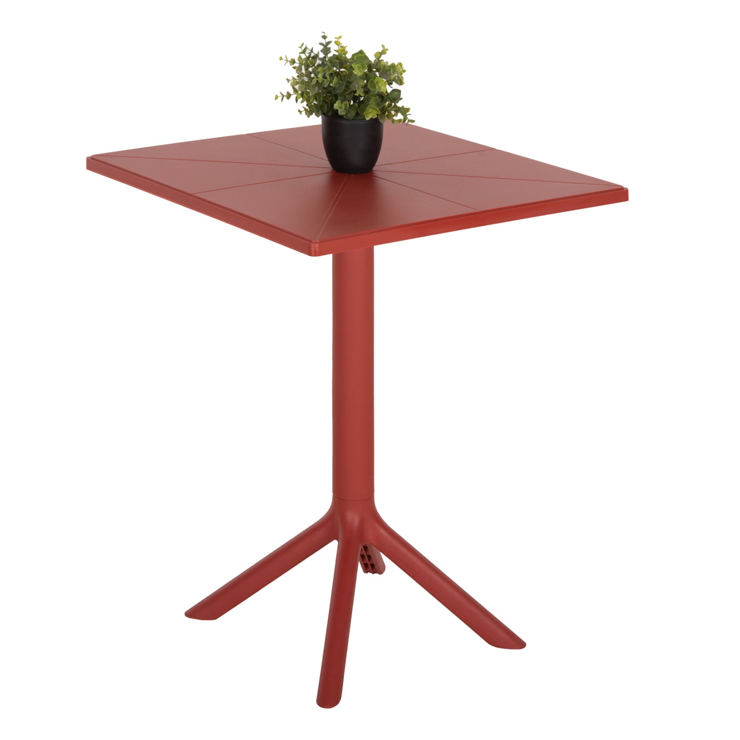Square Polypropylene Table Terrin Hm6125.16 Red 60,5x60,5x76,5hcm.