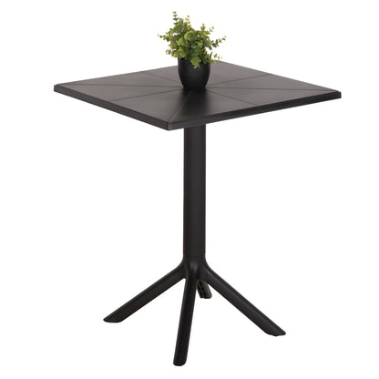 Square Polypropylene Table Terrin Hm6125.12 Black 60,5x60,5x76,5hcm.