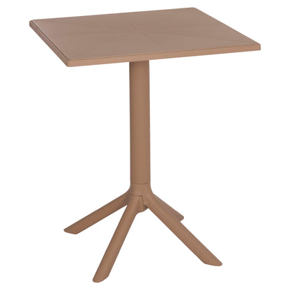 Square Polypropylene Table Terrin Hm6125.14 Cappuccino 60x60x75hcm.