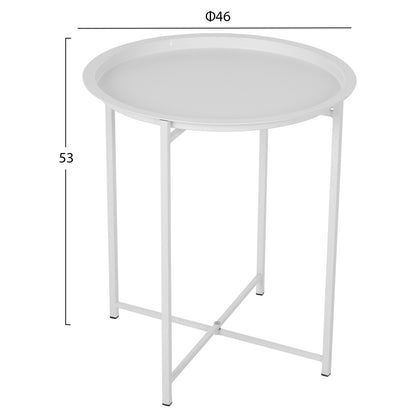 Table Foldable Metallic Grey '46cm Hm5287.02
