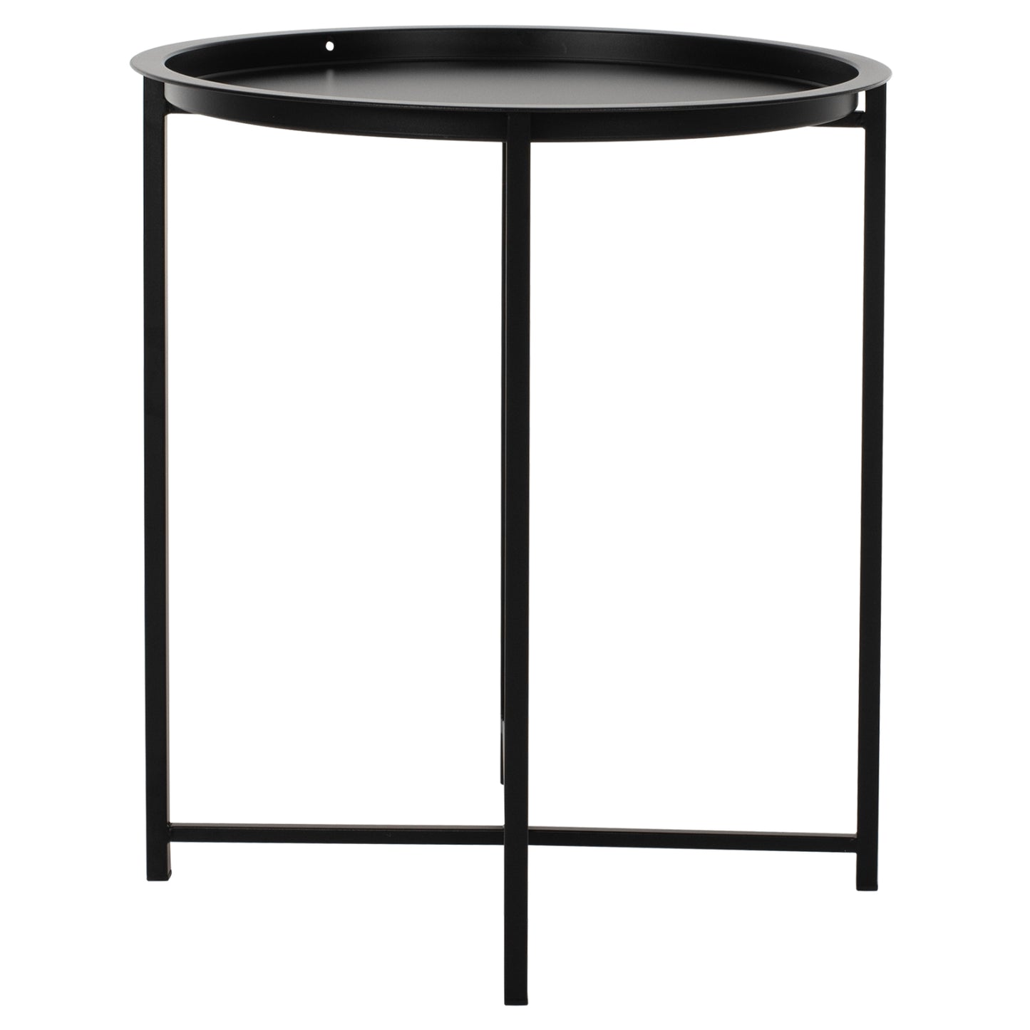 Table Foldable Metallic Black 45cm Hm5287.01