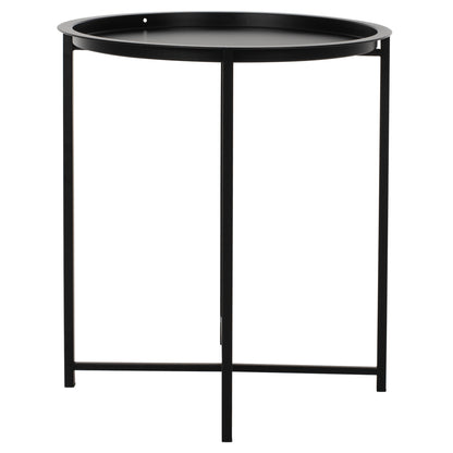 Table Foldable Metallic Black 45cm Hm5287.01