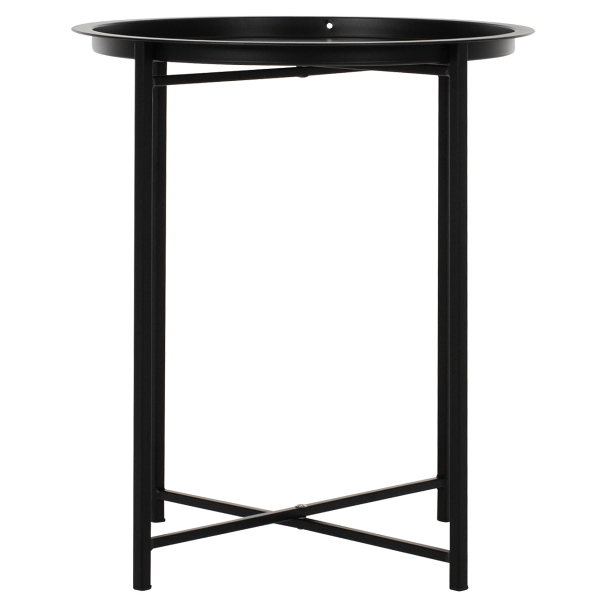 Table Foldable Metallic Black 45cm Hm5287.01