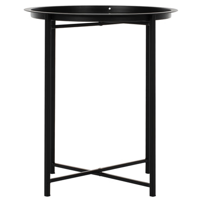 Table Foldable Metallic Black 45cm Hm5287.01