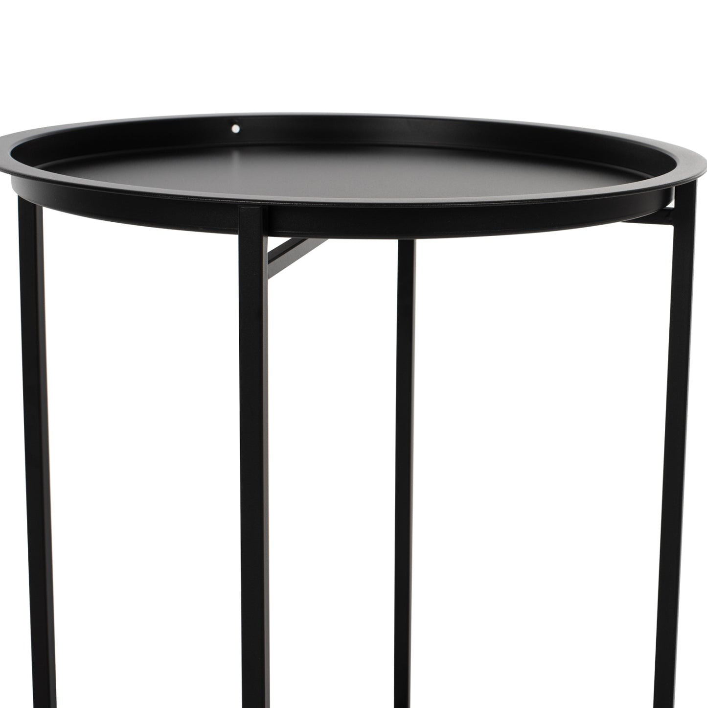 Table Foldable Metallic Black 45cm Hm5287.01